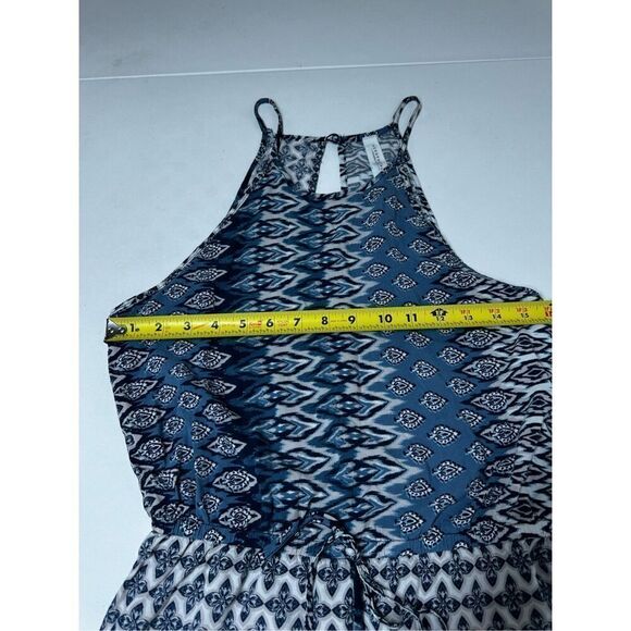 Aéropostale Bleu White Geometric Print Playsuit Size S Petite - Picture 11 of 15